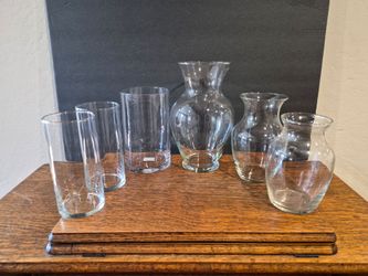 Set of 6 Glass Vases