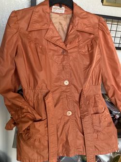 Mod-Maid Rust Orange Button-Up Jacket size Medium $4.00