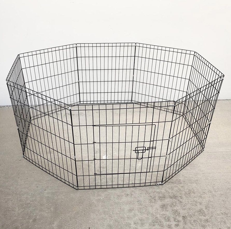 $30 (Brand New) Foldable 24” tall x 24” wide x 8-panel pet playpen dog crate metal fence exercise cage 