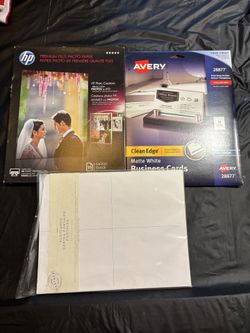 Photo paper, printable business cards and postcards $10 takes all