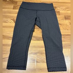 Lululemon Wunder Under Crop (Hi-Rise) 21Score Jacquard Black Luna Size 12
