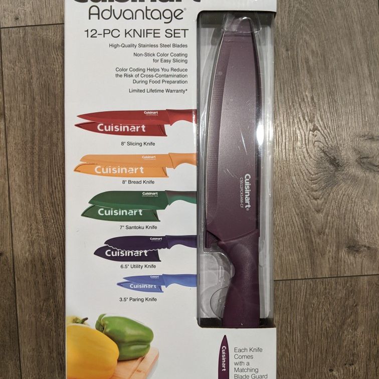 Cuisinart C55-12PCKSAM 12 Piece Color Knife Set with Blade Guards