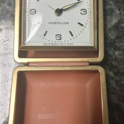 Vintage Wesclox Wind Up Travel Alarm Clock