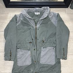 Y2K 2000s Ecote Women’s Olive Green Parka Coat