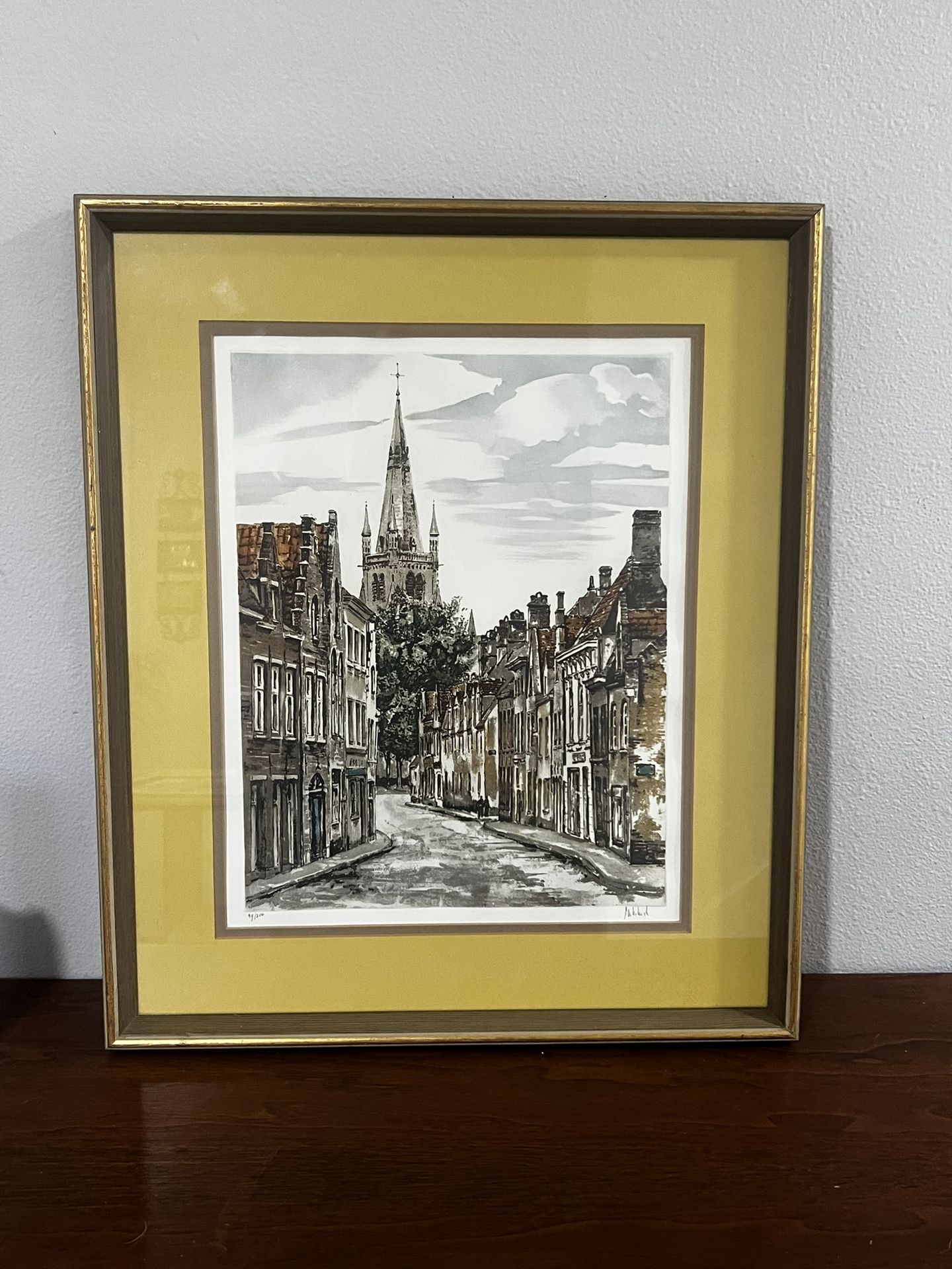 Framed,Signed,Numbered,Certified Original Color Etching Roger Hebbelink