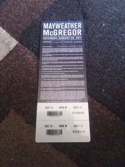 Mayweather vs McGregor Fight Ticket August 26 2017