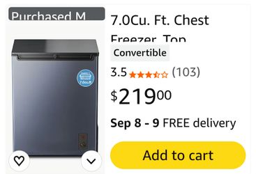 7.0 Cu. Ft. DEEP FREEZER