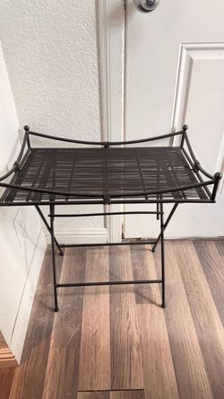 folding metal side table