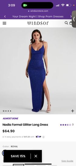 Royal blue prom dress