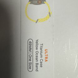 Apple Watch Ultra Titanium Case Yellow Ocean Band