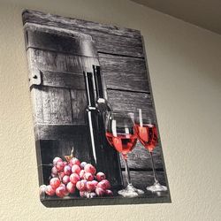 New. Wine Canvas Wall Art Kitchen Decor 🍷