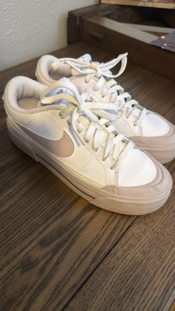 Nike purple and white platform