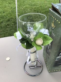 Floral Floating Candle Silver Coated Centerpieces.