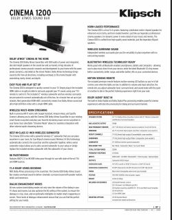 Klipsch Cinema 1200 Dolby Atmos Sound Bar