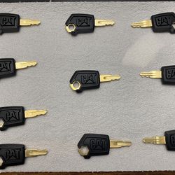 $21 Each Caterpillar Ignition Key:  fits most CAT Ignitions from 1970’s to current -Rollers, Cat padlocks, Dozers, Backhoes, Compactors, Articulated 