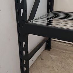 Black 5 Shelf Metal Storage Rack 