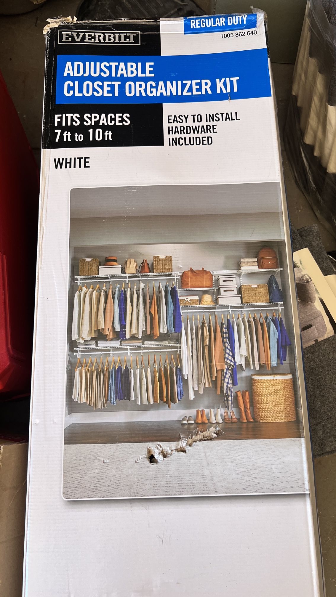 ADJUSTABLE CLOSET ORGANIZER KIT