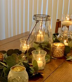 Kirklands Glass Lanterns Wedding