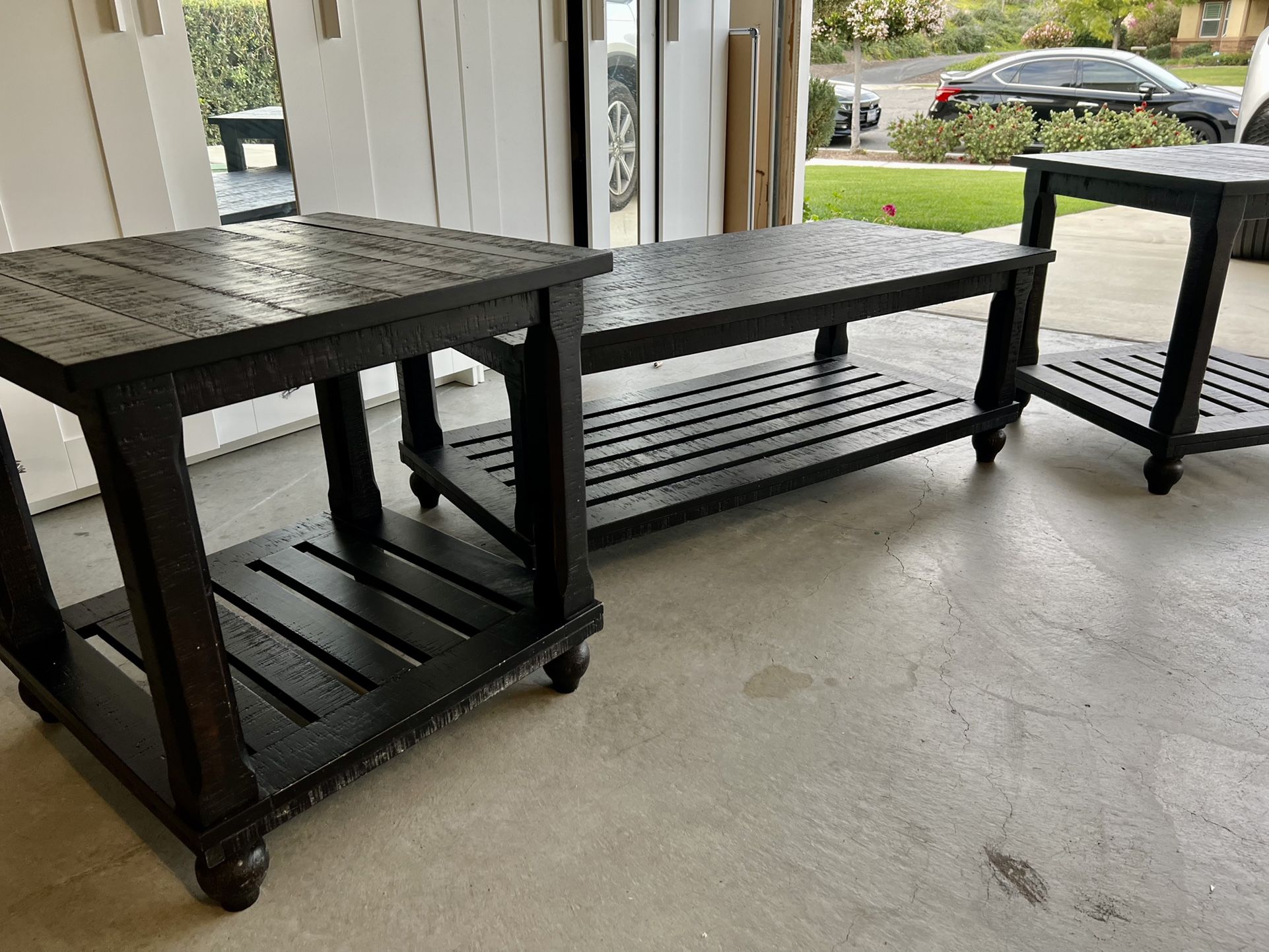 Piece Coffee Table with End Tables