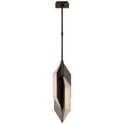 KELLY WEARSTLER OPHELION SMALL PENDANT IN BRONZE WITH ALABASTER CEILING LIGHT W6"
