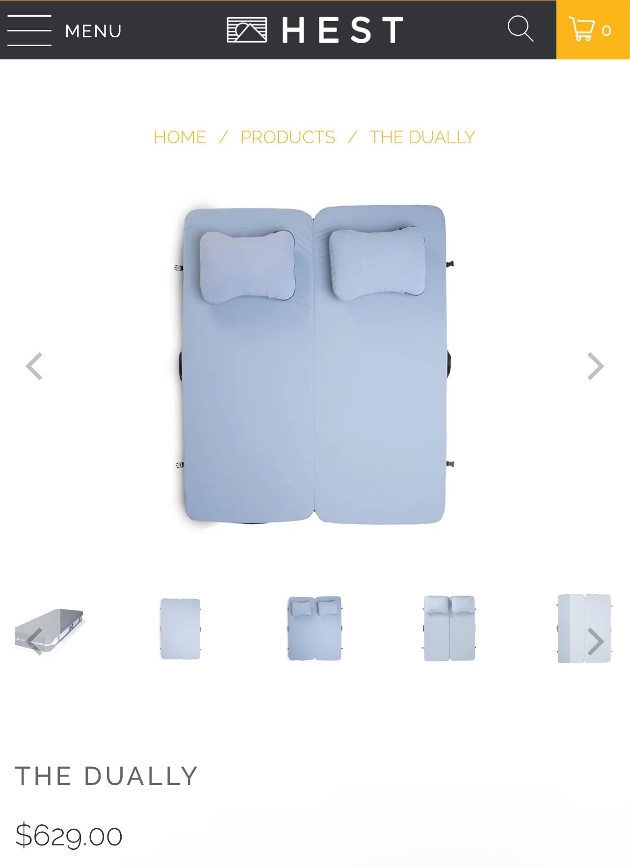 HEST Dually WIDE camping mattress