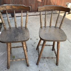 Pair Of Bar Stools/chairs, High Chairs —$10 For Both 