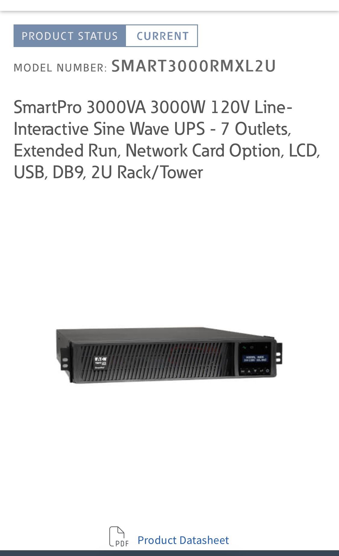 TrippLite SmartPro XL 3000 2U