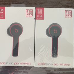 New Beats Earphones Studio Pro Wireless Bluetooth Black/Red