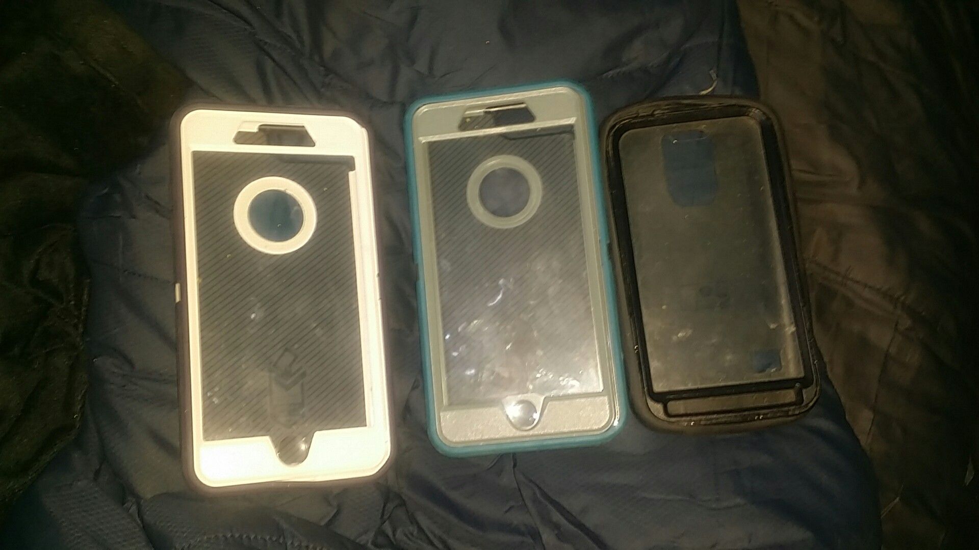 3Otter boxes for i phone 7plus and 8 plus plus one for samsungs