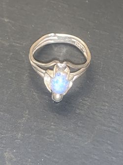 Silver ring with stone