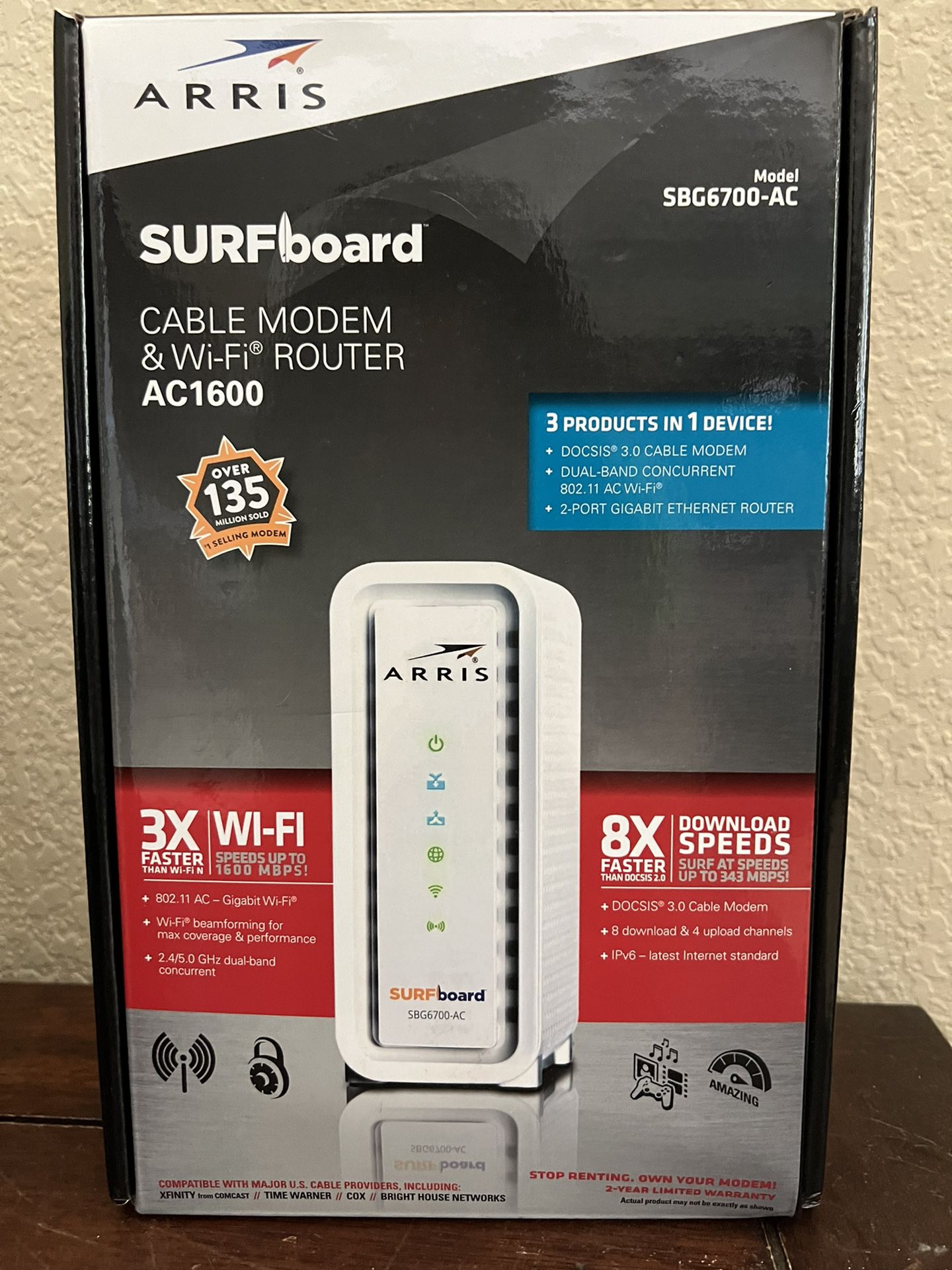 Arris Surfboard SBG 6700 Cable Modem and wifi router