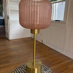Vintage Brass And Glass Lamp  $20