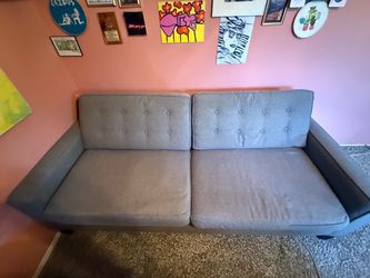 Gray midcentury modern sofa couch in great condition!