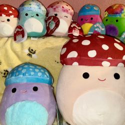 Mushroom squishmallows New With Tags 