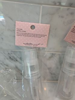 Edible Dust Push Pump Bottles and Cleaning set