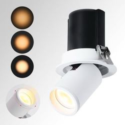 3 Inch Recessed Ceiling Spot Light, 3CCT Recessed, J-Box, Zoomable Spotlight 3000-6000K, 9W 1100LM