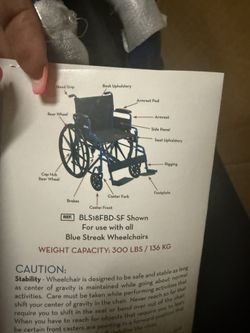 20 in. Blue Streak Wheelchair with Flip Back Desk Arms and Elevating Leg Rests