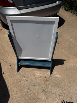 Kids whiteboard and chalkboard combo