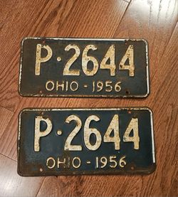 1956 Ohio Plates