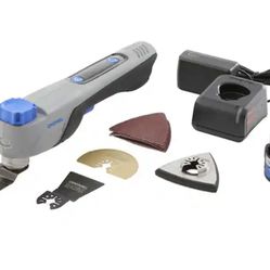 Dremel Blueprint 12-Volt Brushless Cordless Oscillating Multi-Tool with Battery and Charger Included w/ Blade and Accessory Kit