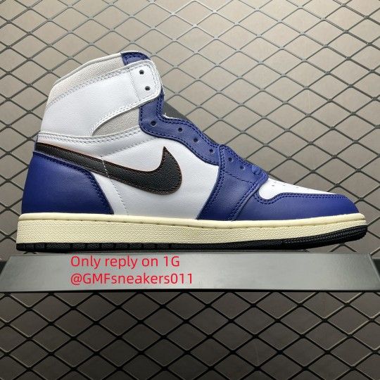 Air Jordan 1 Retro High OG White Deep Royal Blue