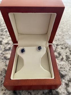 Sapphire Diamond Earrings