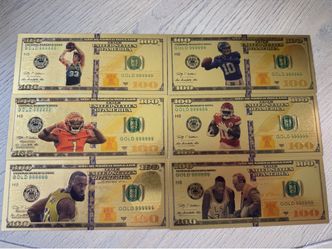 Gold Foil 24k Gold Foil $100 Sports Bills