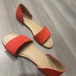 Woman Red  Sandals Size 9 1/2