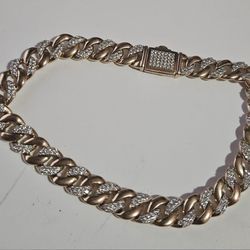 Two Tone 10k, 1.97ct Diamond Bracelet