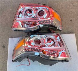 07-14 Ford Expedition LED Projector Headlights Luces Focos Micas Faros Faroles