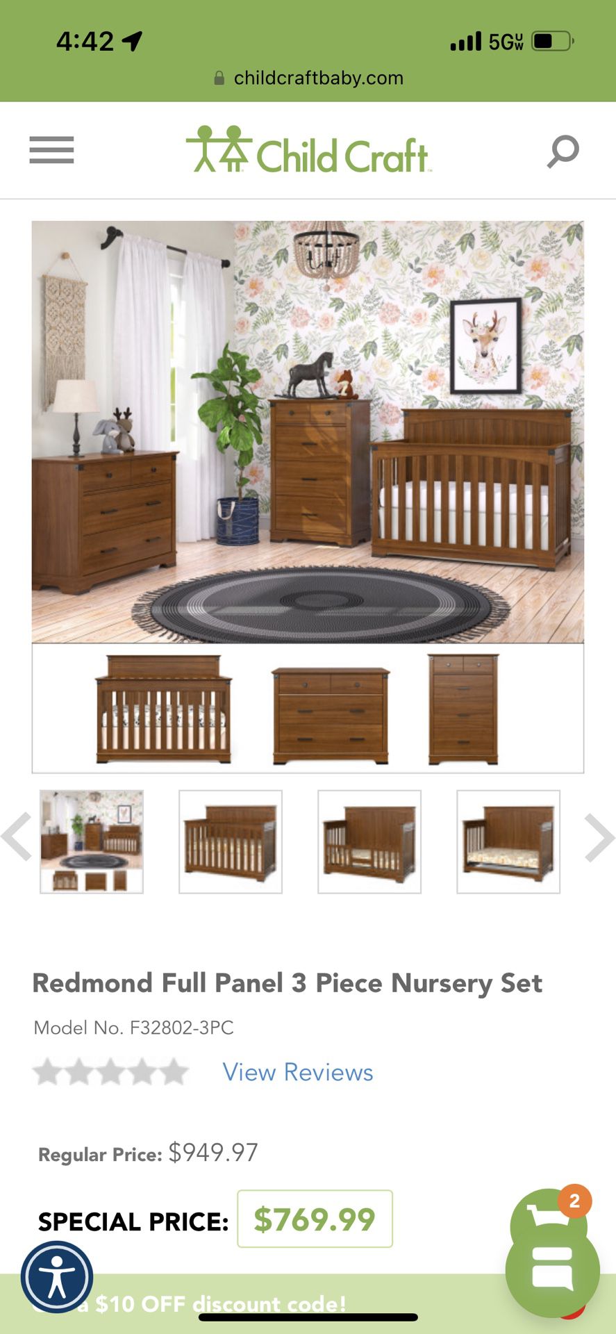Baby Crib And dressers 
