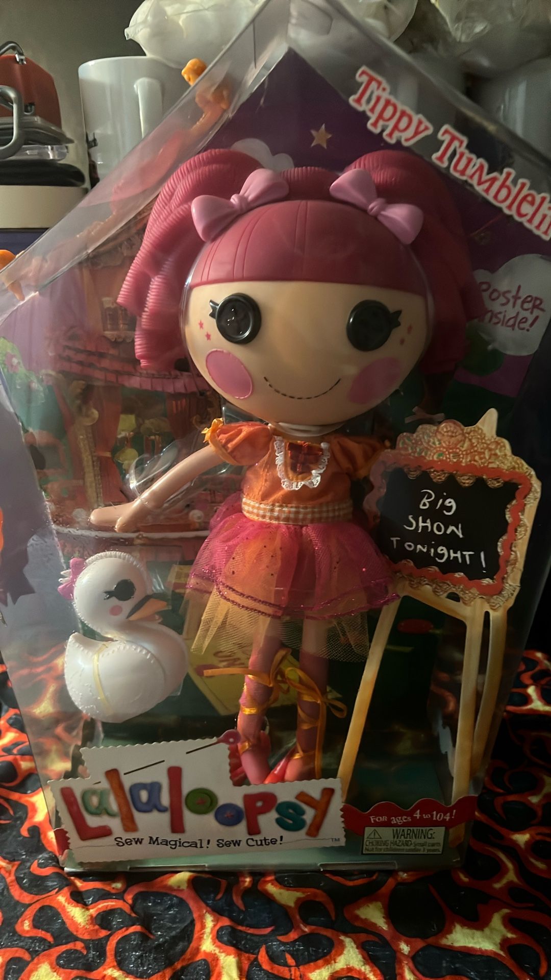 2010 New Lalaloopsy Tippy Tumblelina Doll With Pet Swan And Poster
