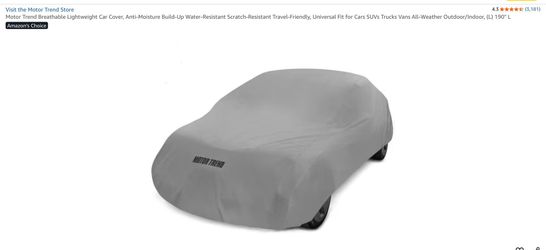 Motor Trend Car Cover $40