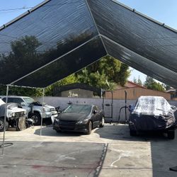 20x20 Canopy With Heavy Duty Shade Tarp And All Steel Frame 